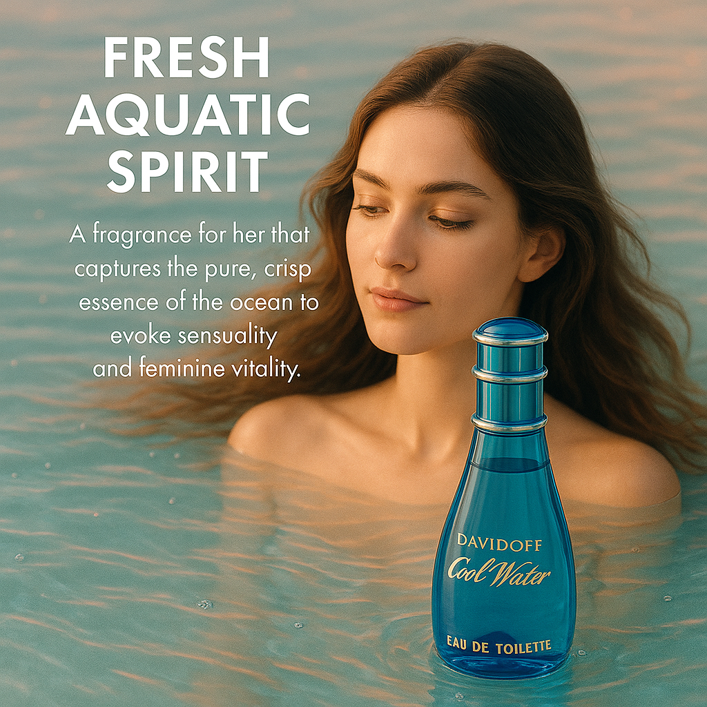 Mystic Water by Davidoff – Fresh Floral Scent for Her (100ml)